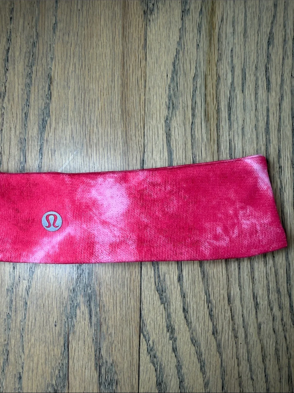 Lululemon Pink Tie-Dye Logo Headband One Size